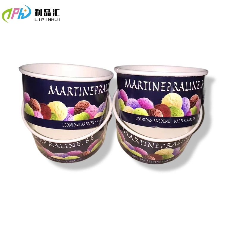4oz Disposable Paper Ice Cream Cups with Pet Lid