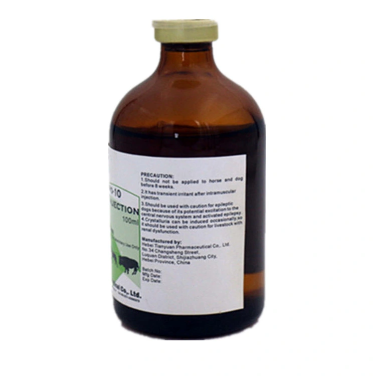 Enrofloxacin Injection 10% GMP Factory Manufacturer Pharmaceutical Wholesale/Supplier Veterinary Drugs Best Price