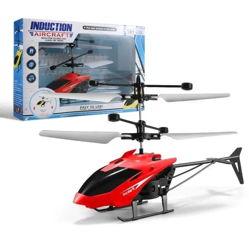 Ruunjoy Aircraft Helicopter Toy Charging Remote Control Aircraft Gesture Suspension Induction Airplane Children Smart Plane Toy