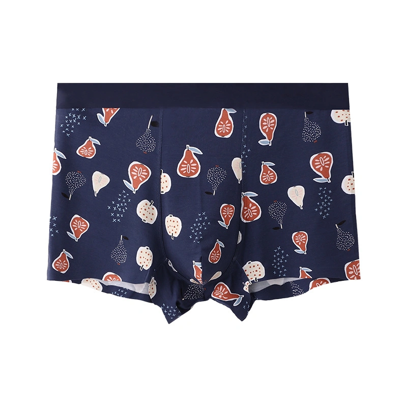 Fashion Print Modal Antibacterial Boxers Thin Men's Underwear