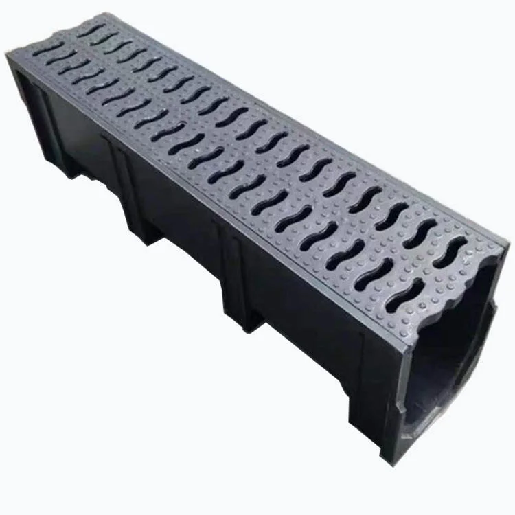 Source Factory Composite Resin U Drainage Channel Floor Drain with Gratings