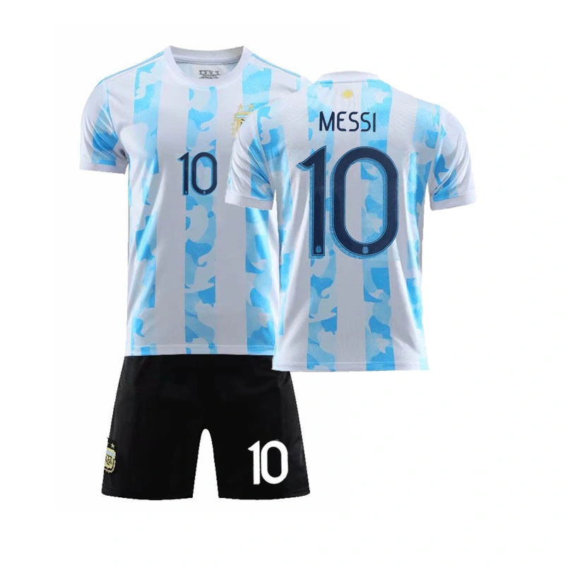 Customize Poleyster T-Shirt New Clothing 2020-2021 Clothes Argentina Jersey No. 10 Messi Jersey Home Field Neymar Jersey for Adult Children