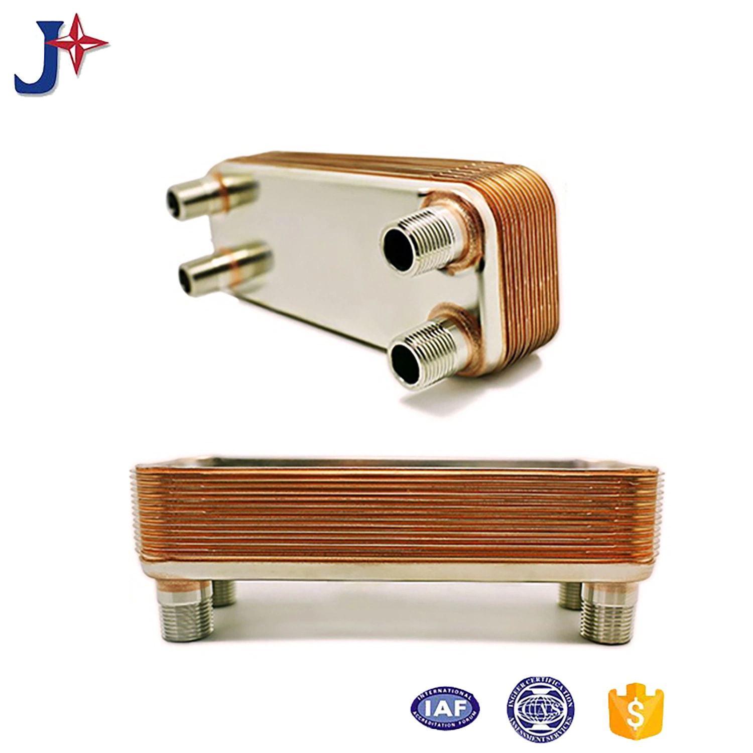 Energy Saving Solar Water Heating Welded Brazed Heat Exchanger Made in China