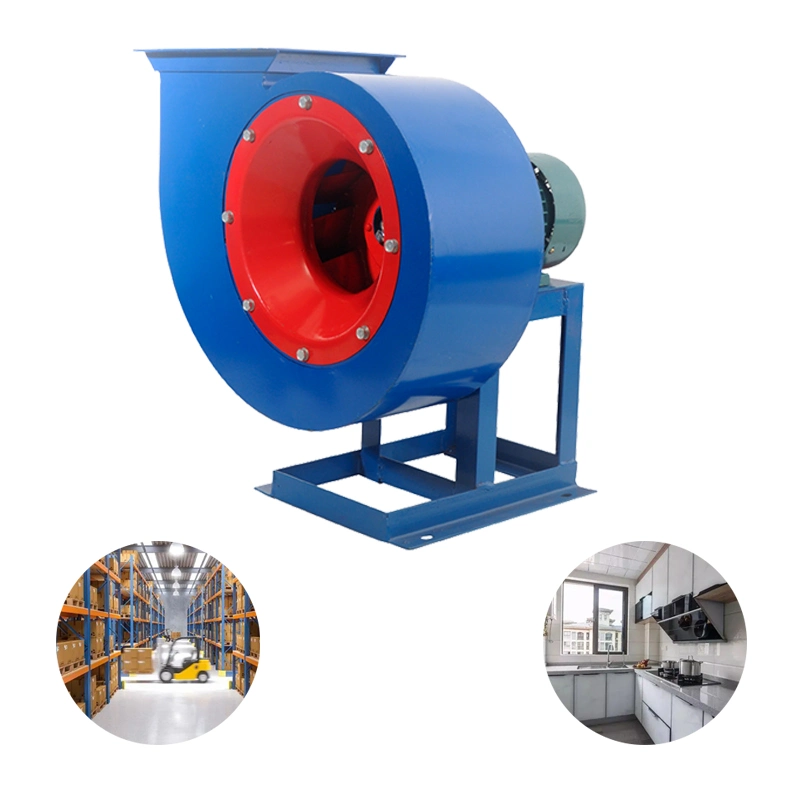 Large Air Volume Industrial Centrifugal Fan 4-72 AC with Low Sound Cast Iron 2A-4A Free Standing