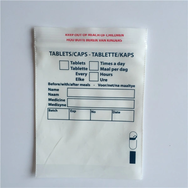 Instrument médical de la médecine à l'emballage sac sac ziplock, PE, sac d'emballage
