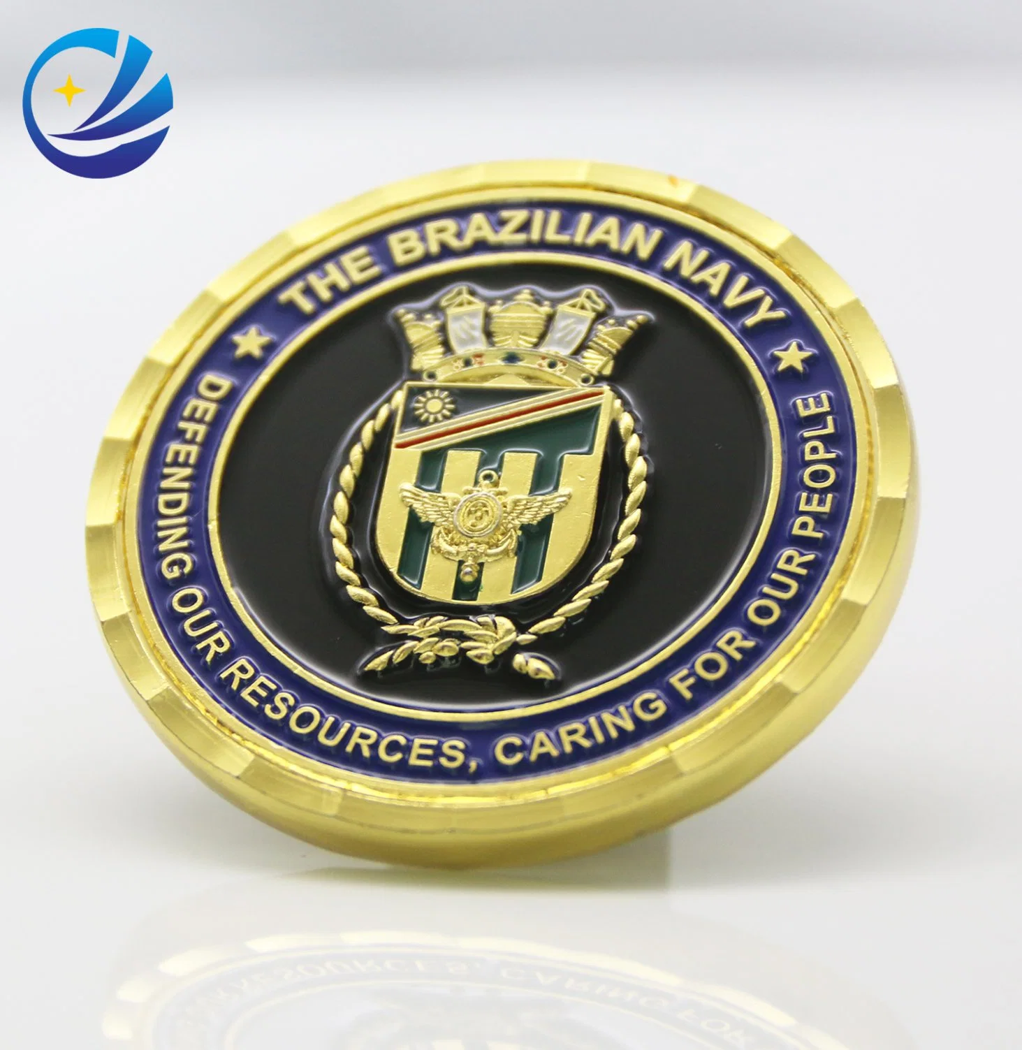 Custom Chile Air Force Metal Gold 3D Soft Enamel Honor Award Circle Commemorative Challenge Coins High Qualiry Craft