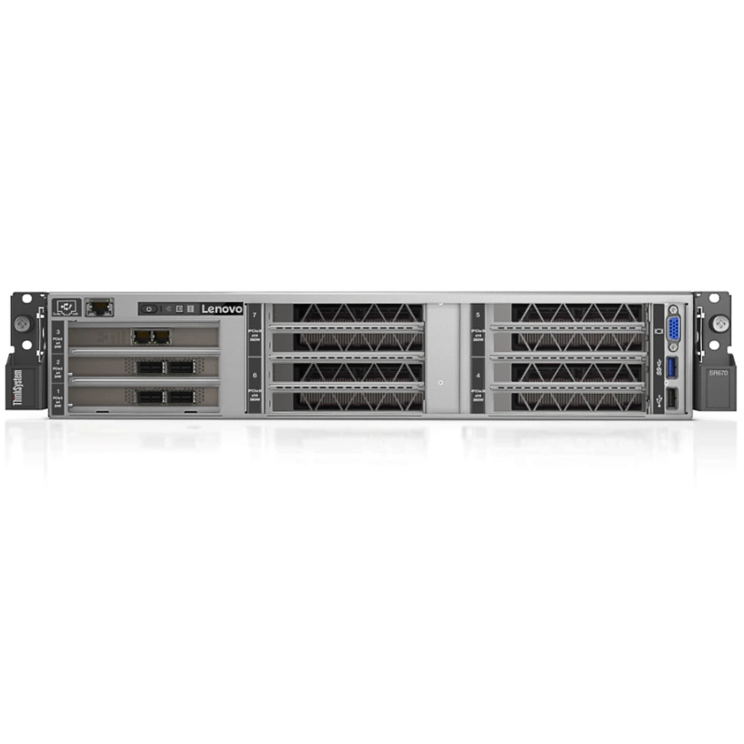 Hot Sale Thinksystem Sr670 Rack Ai Server 2u Host GPU Deep Learning Virtualization Storage Backup