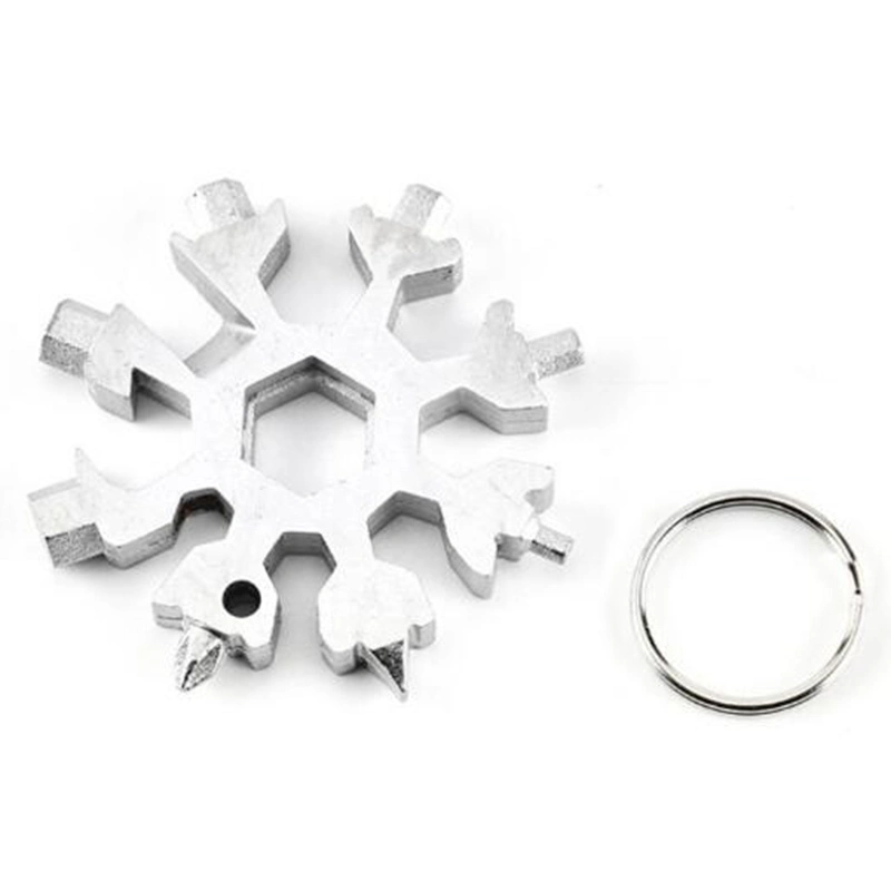 Multi-Function Hand Tool 18 in 1 Stainless Steel Snowflakes Shape Multi-Tool Screwdrivers Pocket Tool Wyz13285