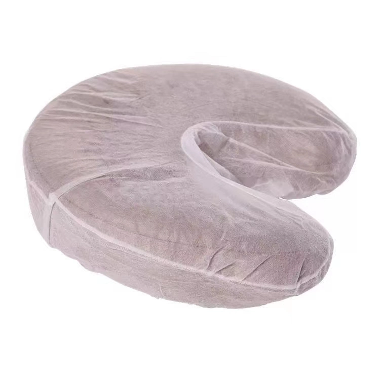 Funda de almohada desechable 25GSM PP blanca en forma de U 30*30cm