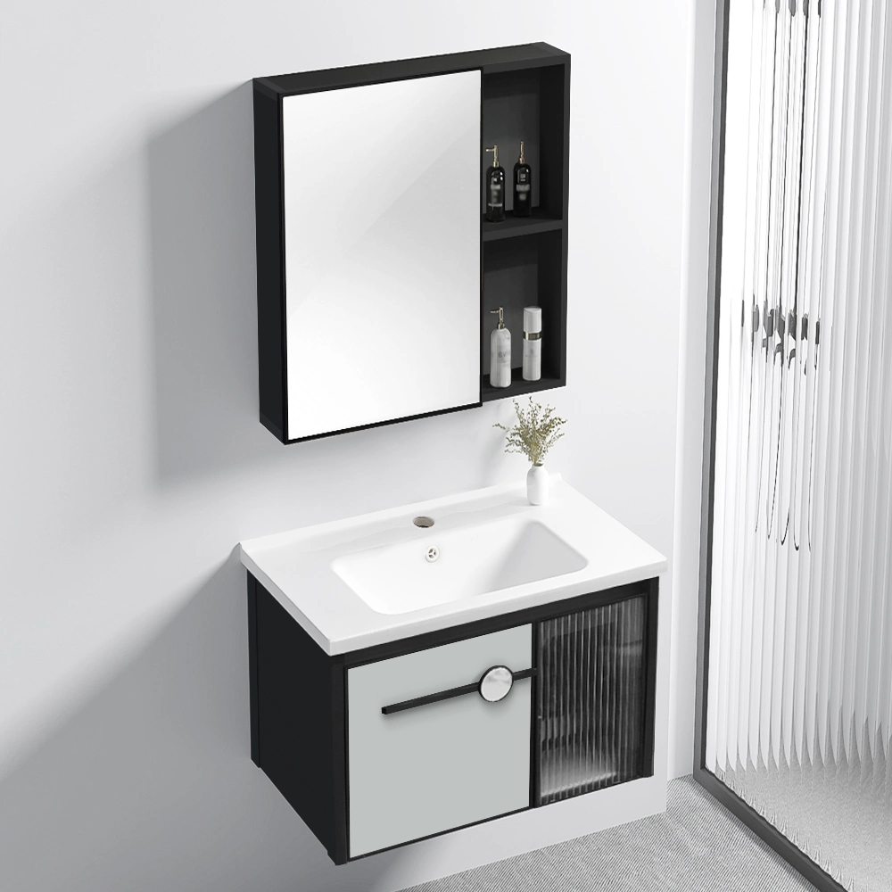 Top Selling European Style Aluminium White Modern Style Bathroom Furniture Cabinet Vanity