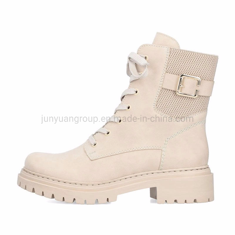 Fashion Winter Autumn White Work Office White Black Ankle Warm Leather Women&prime; S Boots