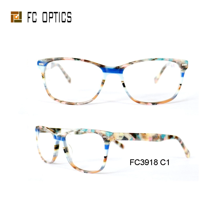 Newest Style Colorful Stone Eyewear Acetate Glasses Optical Frame