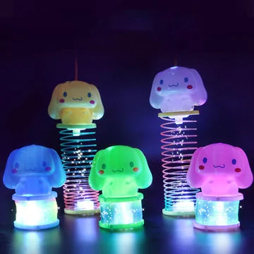 Children&prime; S Toys Electronic Small Lantern Flash Rainbow Circle Cartoon LED Spring Night Light