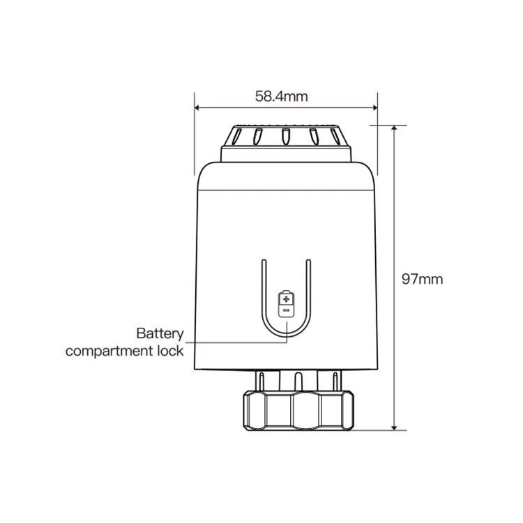 Contrôleur de température de vanne de radiateur de chauffage WiFi intelligent à commande vocale, alimenté par batterie