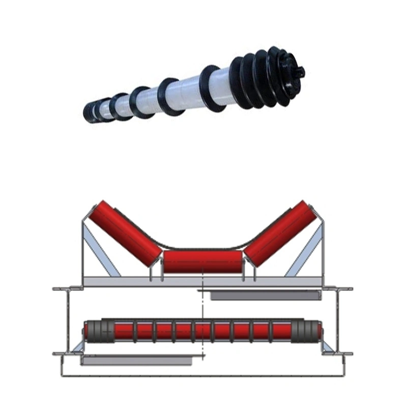 Maximum Productivity Level Flat Rubber Ring Disc Return Comb Rollers with Non-Stick Roller Shell Surface for Steel Mill Plant