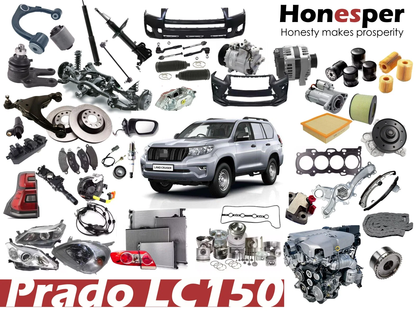 Wholesale Car Spare Parts Suspension Parts Engine Parts Body Kits Car Accessories for Toyota Landcruiser Prado LC150