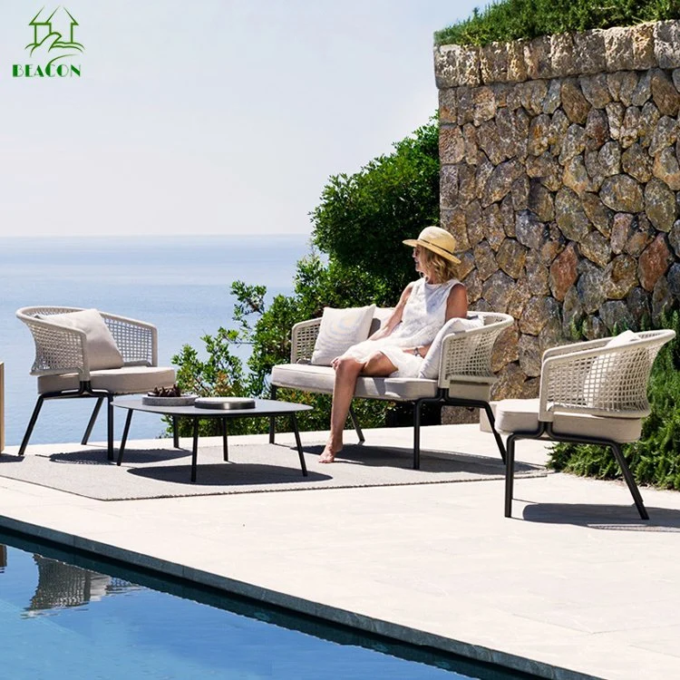 Luxury Hotel Villa Resort Weather Resistant Outdoor Furniture Garden Sofa