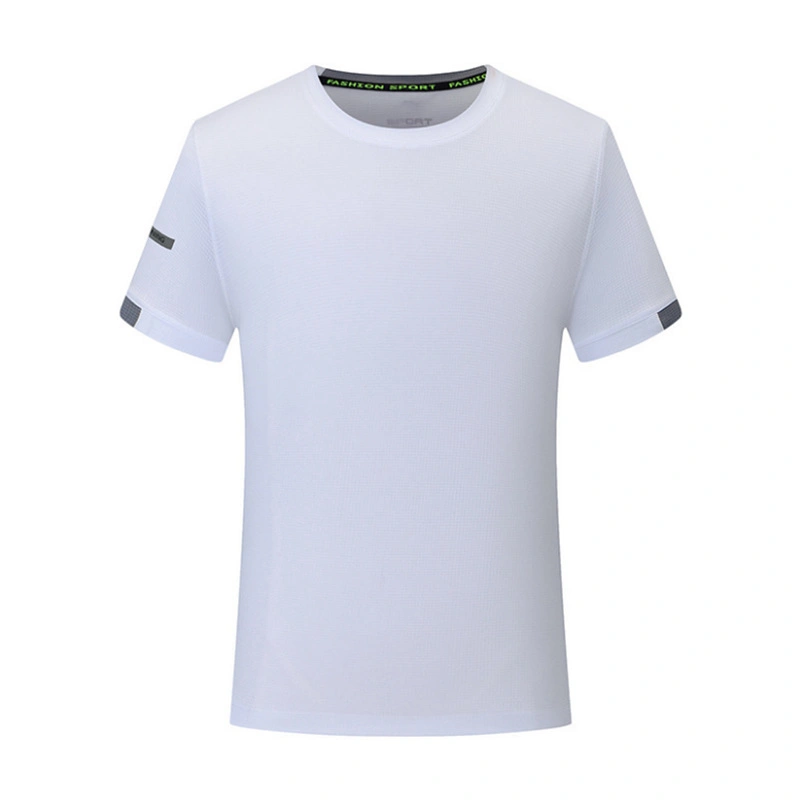 Wholesale/Supplier High quality/High cost performance  Outdoor Sports Fast Dry Round Neck Short-Sleeved T-Shirt Custom Fitness Running Reflective Clothes Printed Logo 7111