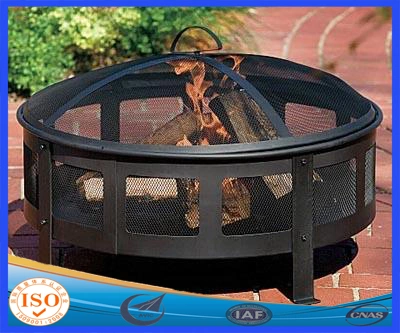 Fireplace, Backyard Patio Fire Bowl, Foldable Legs, Includes Safety Mesh Cover, Poker Stick and Carry Bag, Great for Camping