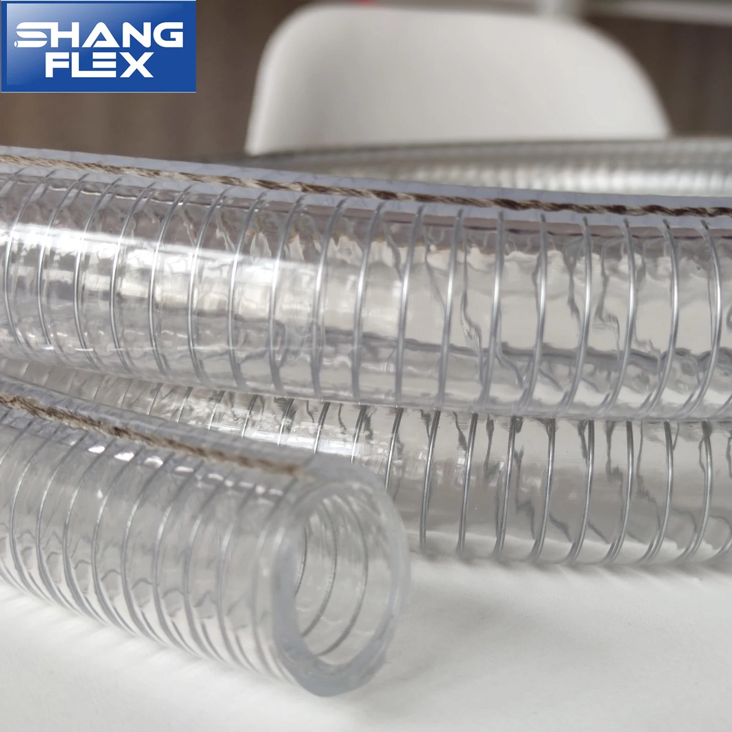 Long Life Flexible PVC Cover Spiral Steel Wire Suction Pipe Hose