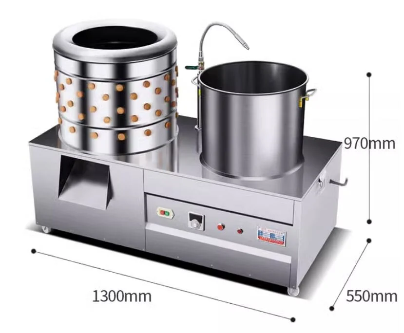 Máquina de puta automática de pollo, pato, ganso escaldado Calcuador de plumas Equipo combinado de plumero