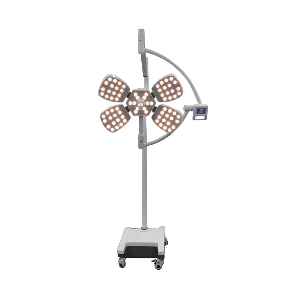 Factory Supply Mobile Portable Shadowless Operating Light LED Surgery Light Flower Pedal Design for Hospital Room Use