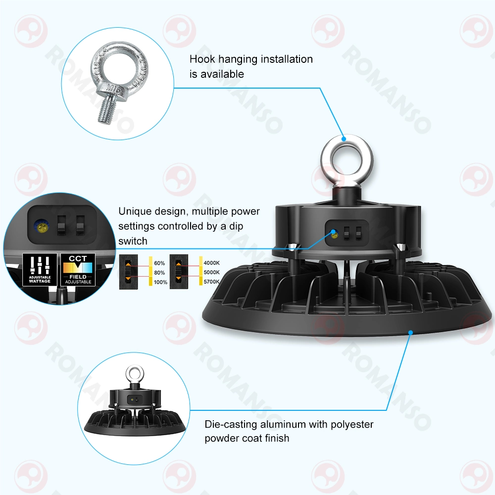 200 W Watt Power LED de 200 lm/W, luzes LED de compartimento elevado