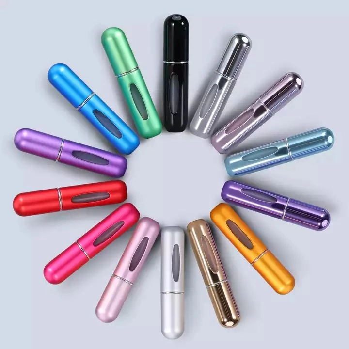 Mini-bouteille portable rechargeable en aluminium Atomizer 5ml 10ml recharge parfum Vaporisateur contenant à cosmétiques pour les voyages