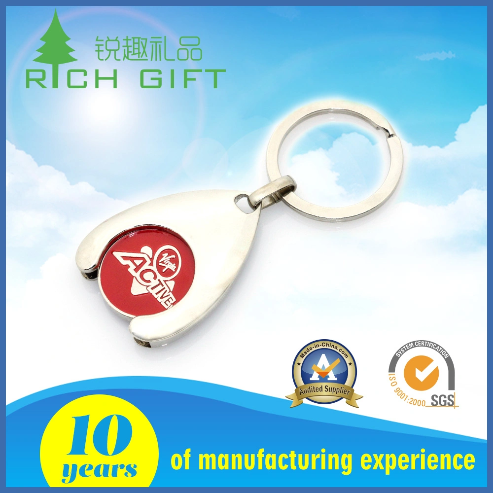 Fashion Cheap Custom Cut out Round Fine Metal Keychain