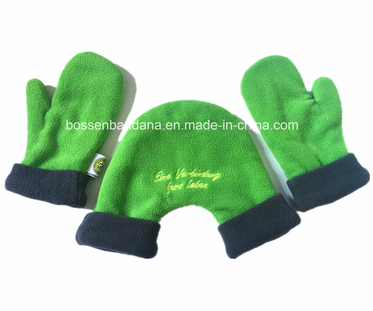 OEM Customized Logo Embroidered Polar Fleece Pair Gloves Lovers Gloves Manufacturer