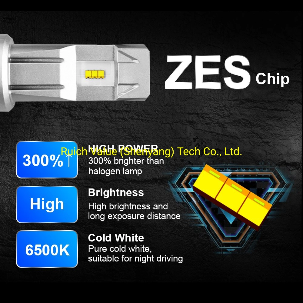 مصباح LED للسيارة H4 مع شرائح Zes مع 6500K الباردة مصباح LED أبيض 10000lm 120 واط، إضاءة LED عالية/منخفضة، دورة ضوء LED للمصباح الأمامي المصابيح الأمامية