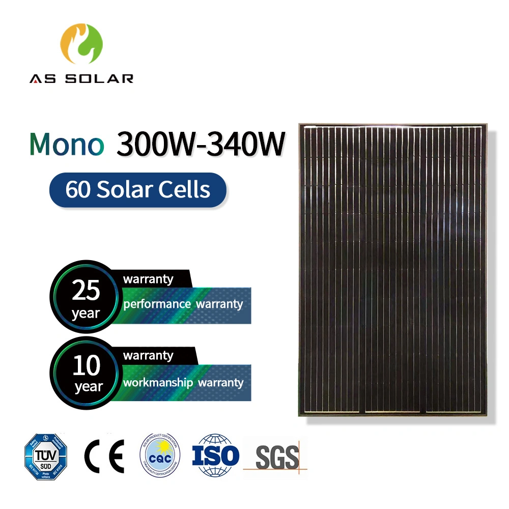 Panneau solaire noir complet haute qualité énergie solaire 300W-340W