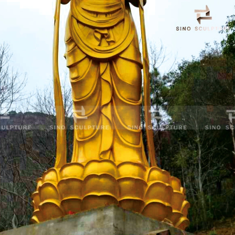 Grand Cooper, bronze sculpture de religion bouddhiste Avalokitesvara