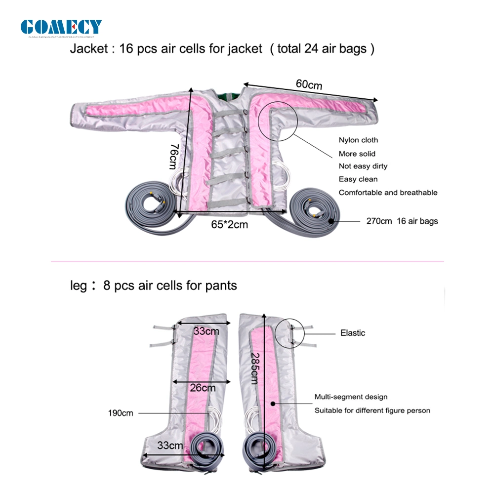 2 en 1 máquina linfático Presoterapia infrarrojos