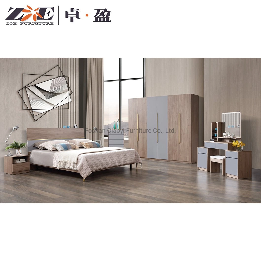 China Wholesale/Supplier Luxury OEM ODM Design Home Bedroom Wooden Furniture Set King Size Double Bed