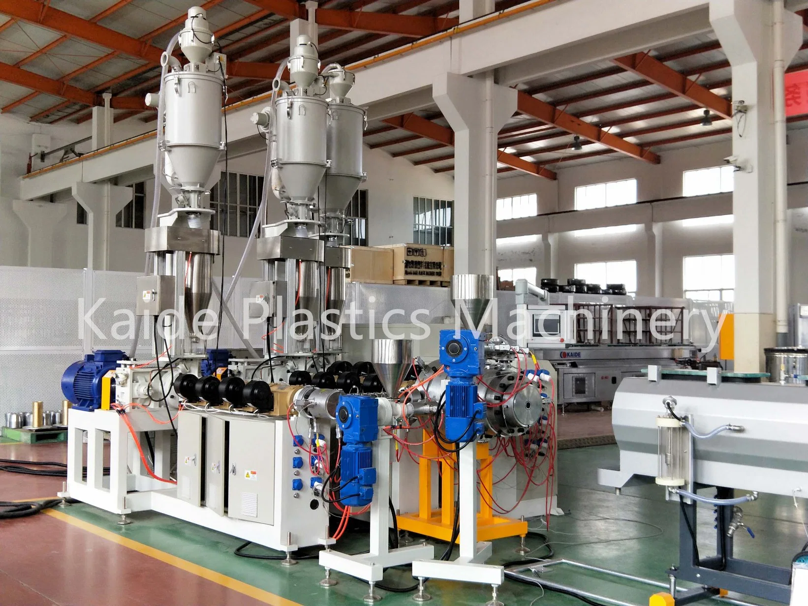 Plastic PVC Pipe Making Machine / Water Supply Drain Pipe Production Line / Extrusion