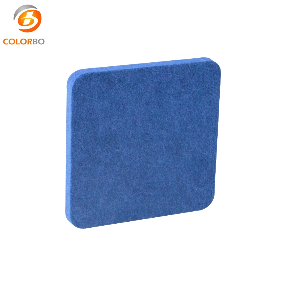 CBA08 Royal Blue Sound Absorption Class A Fire Retardant Interior Material Wall 12mm Panel