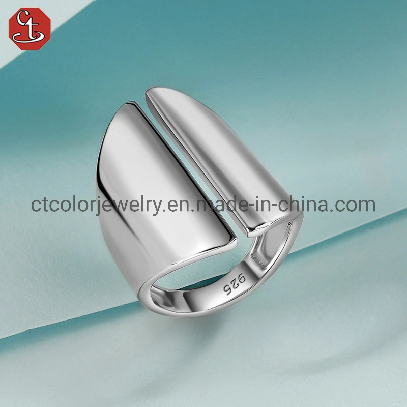 Fashion Jewelry Custom Open Rings Sterling Silver Rings Women Gift Jewelry