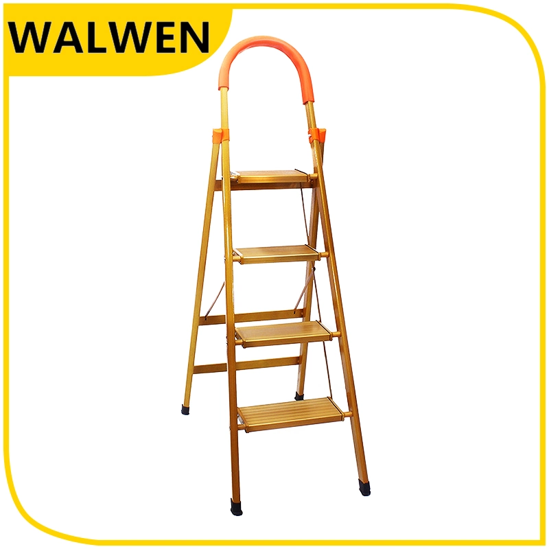 Plastic-Sprayed 3 Wide Step Folding Attic Ladder