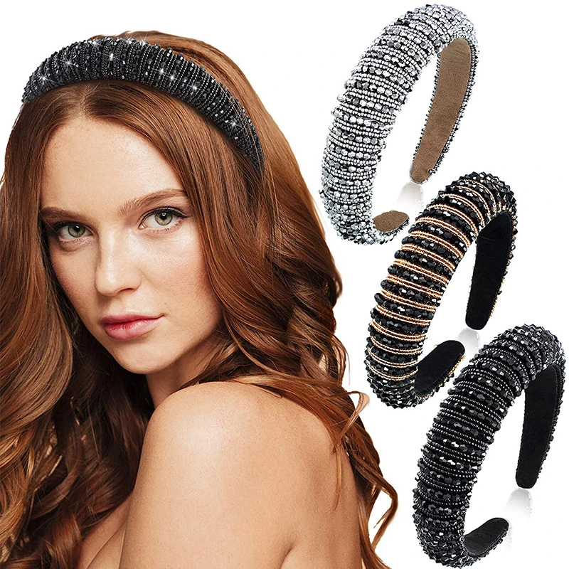 Mayorista de moda de lujo Diadema de diamantes Accesorios para el cabello de mujer