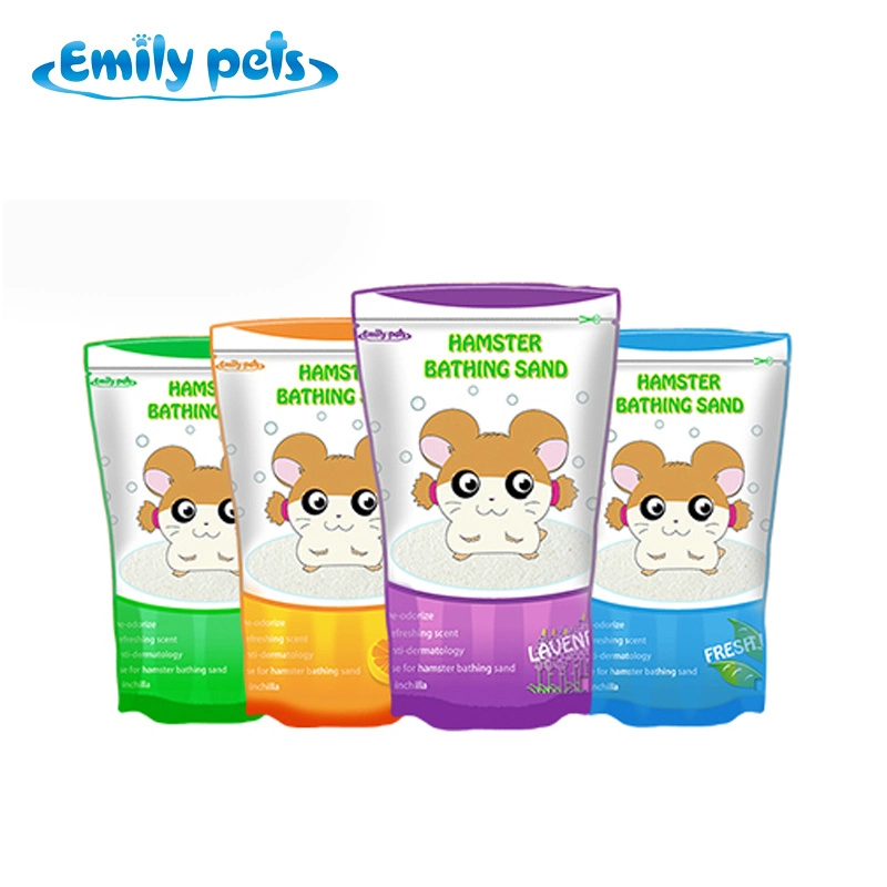 Emily hámster mascotas Arena de baño Productos para mascotas con aroma a menta