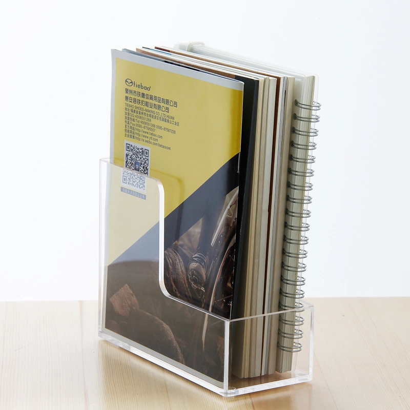 A5 Transparent Acrylic Storage Box as File Notebook Holder