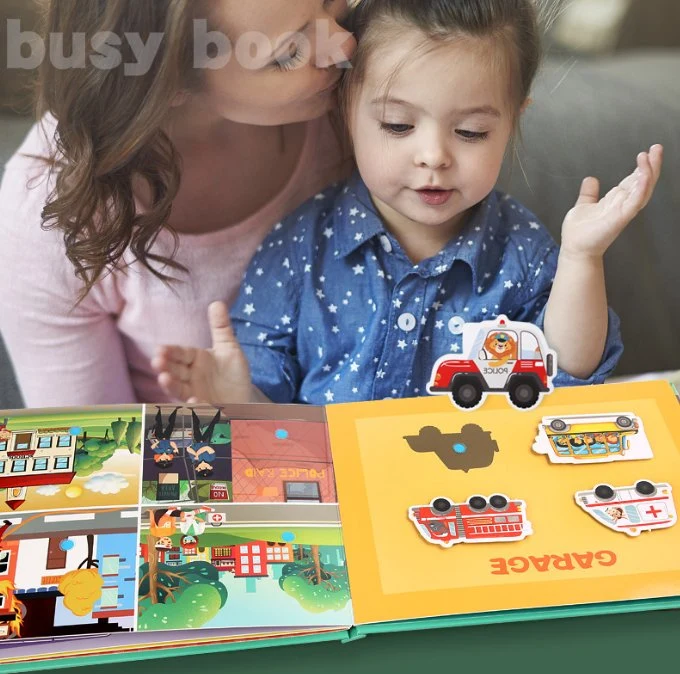 Custom Quiet Book Children Learing Book 3D Book Toy Kids Puzzle Book with Magic Tape Sticker