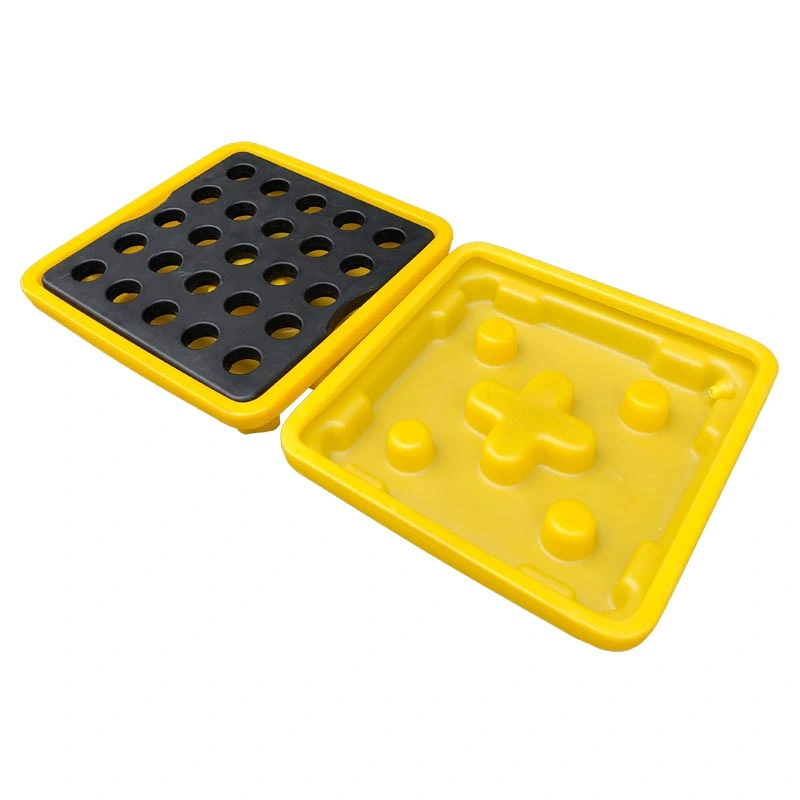 High quality/High cost performance Anti Overflow and Anti Leakage Plastic Pallet One Barrel Low Platform Machine Oil Barrel Leakage Tray