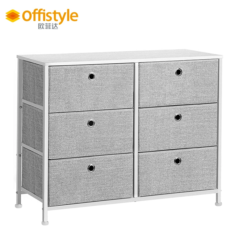 6 Drawer Dresser Organizer Fabric Storage Chest for Bedroom, Hallway, Entryway, Closets, Nurseries Furniture Storage Tower