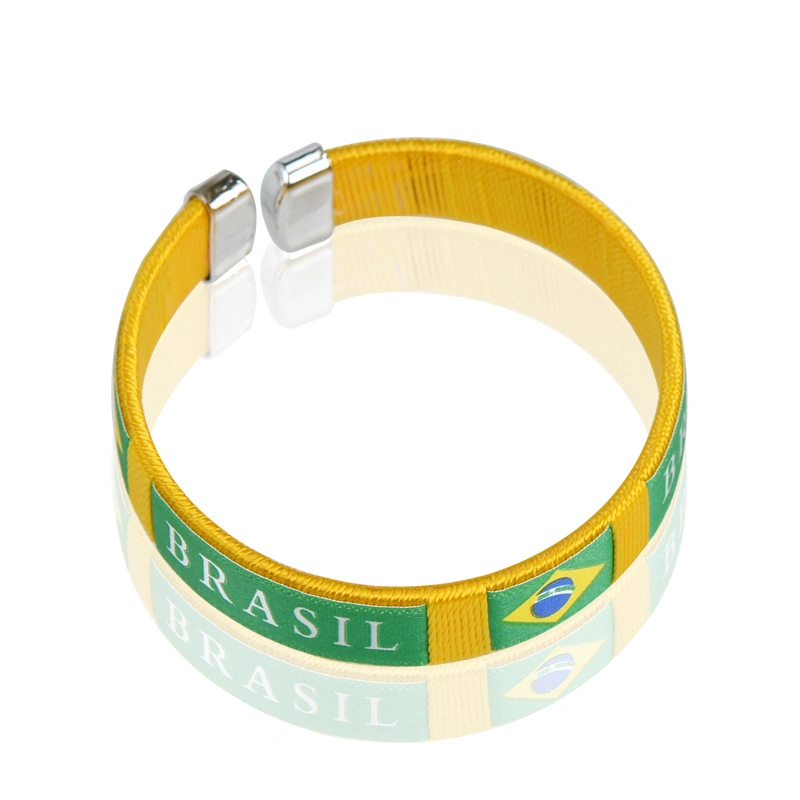 Football Team Gifts Custom ABS Wristband Promotion Polyester Bracelet