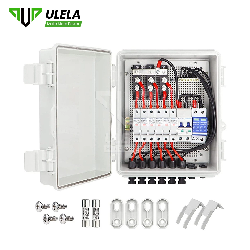 Ulela 100A Combiner Box Manufacturing PV Combiner Box 6 String China Solar Panel Kabel Combiner Box