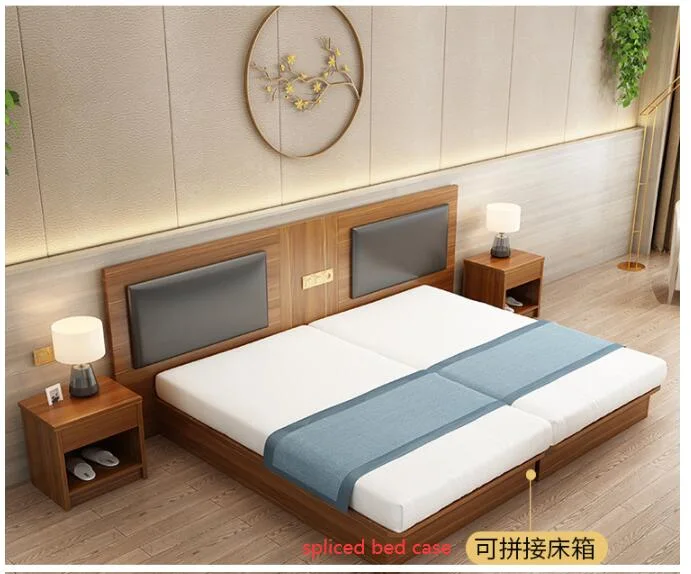 High quality/High cost performance  Cheap 2 Double Beds in Hotel Bedroom Furniture