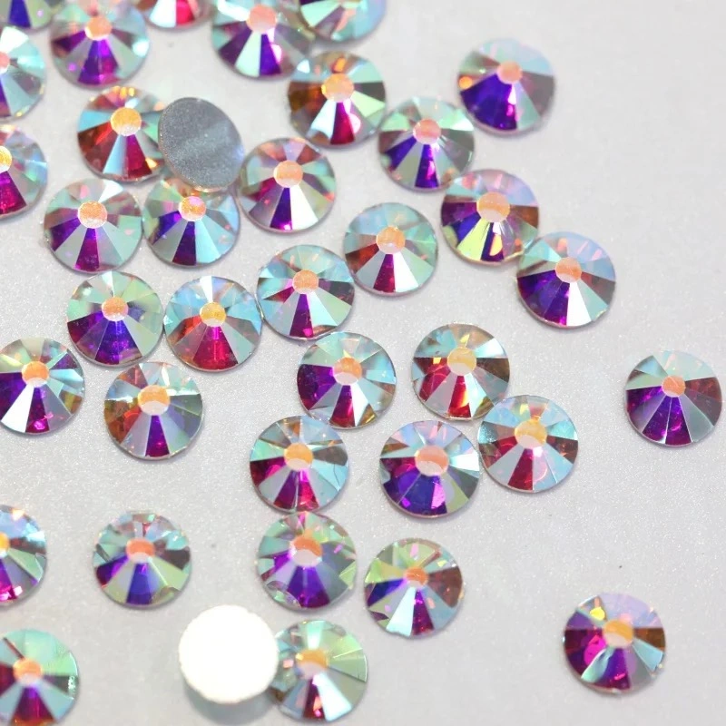 Posterior plana de alta calidad Nuevo Color Crystal AB no Hot Fix Nail Rhinestone Crystal para Nail Art