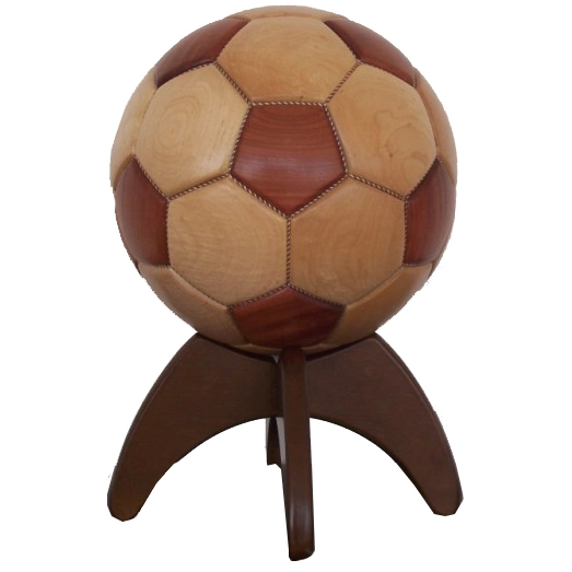 Balón de fútbol de madera hecho de 32 piezas de madera, regalos especiales